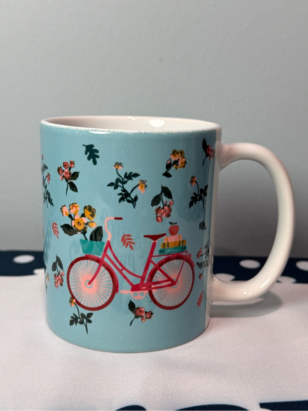 Matilda Jane Clothing Mug with florals and bicycle - Picture 2 of 6
